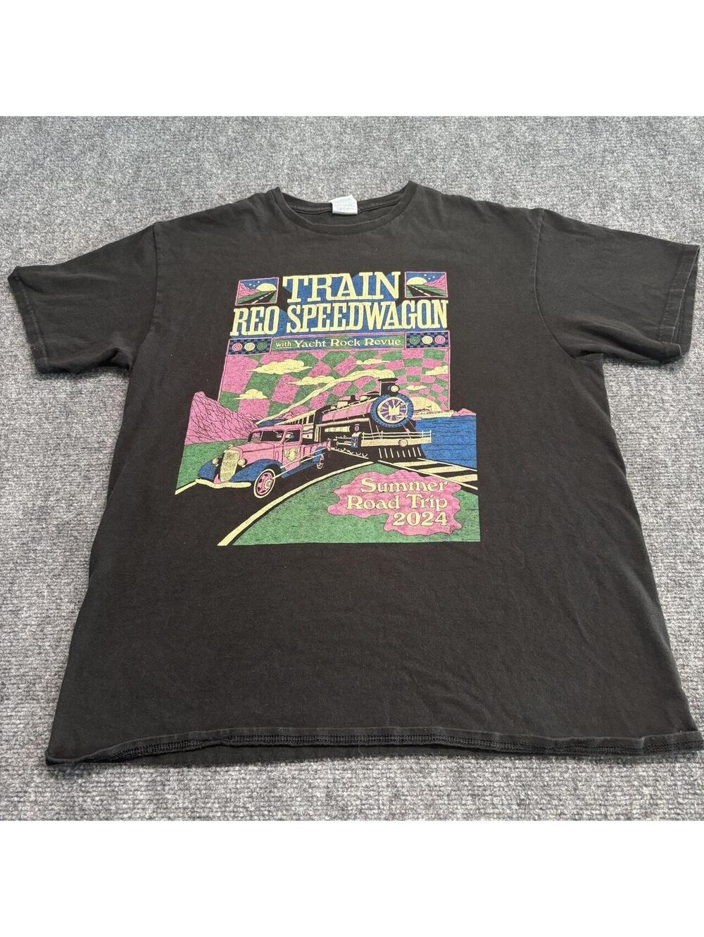 Train REO Speedwagon Yacht RockSummer Road Trip 2024 Tour T-Shirt